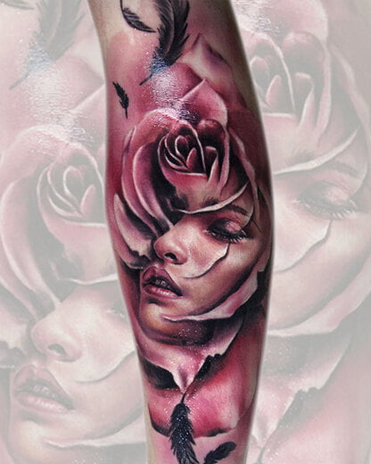 Women Portrait Tattoo Artist